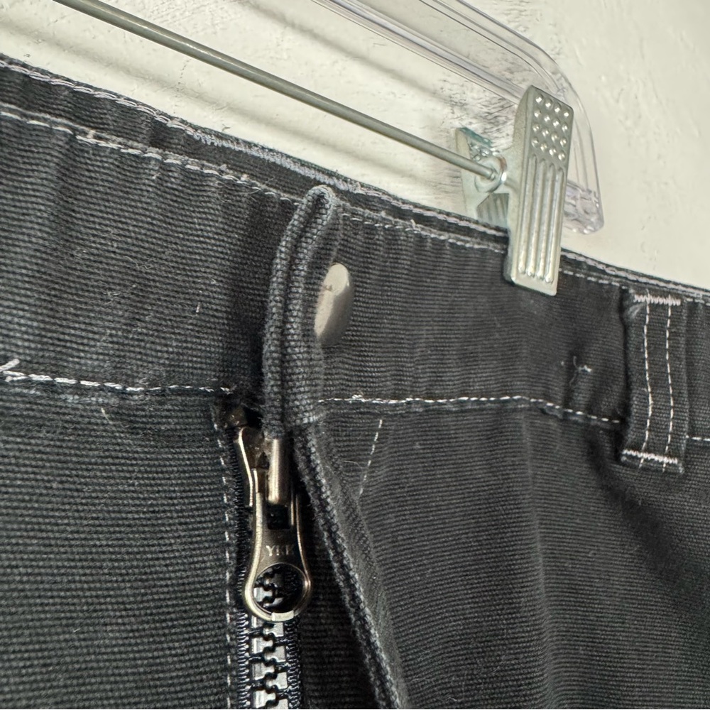VTG Y2K Alf Kuhl Denim Jeans Pants Solid Black Wash Wide Leg Baggy Skater Cotton - Picture 7 of 12